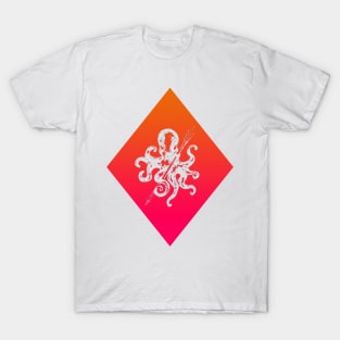 Pink and Orange Diamond Octopus T-Shirt